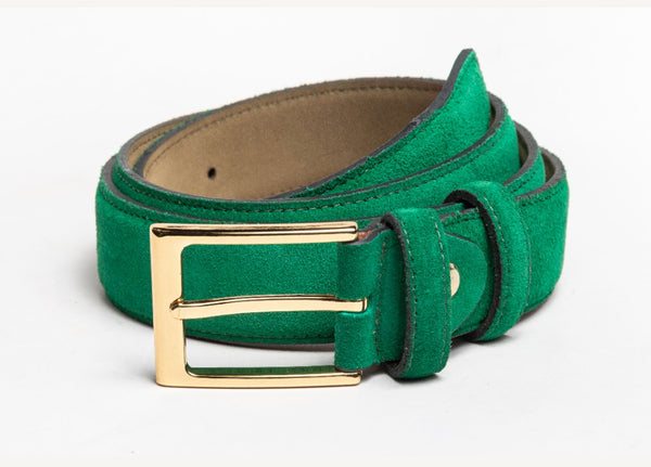 C Collection Suede Belt - Green