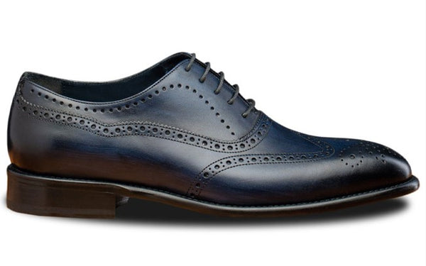 Toscana Leather Wingtip Shoe - Blue