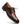 A single men's brown leather oxford dress shoe with brogue detailing and laces, shown at an angle on a clean white background.