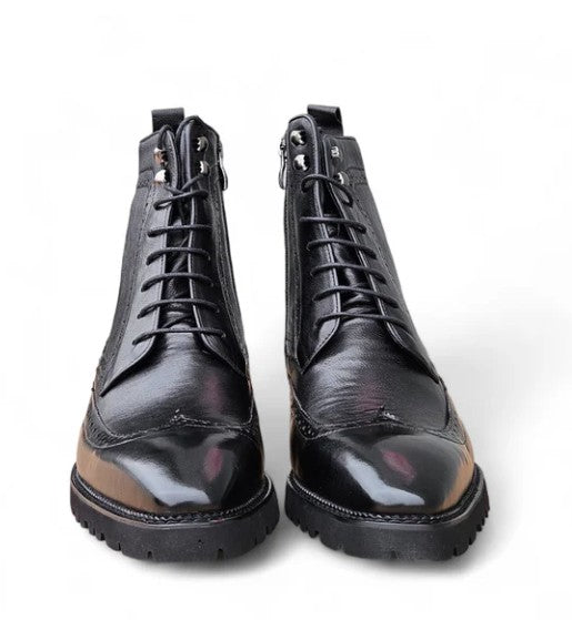 Carrucci Calfskin Boot - Black