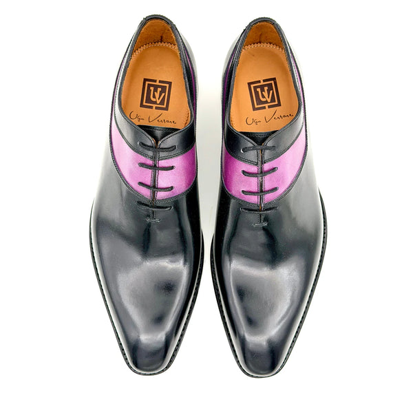 Ugo Vasare Oliver Calfskin Shoes - Black/Purple