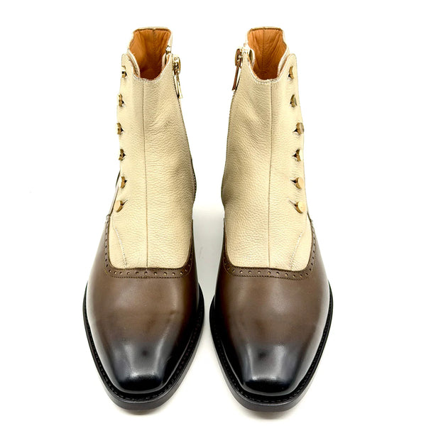 Ugo Vasare Liam Calfskin Boots - Brown/Beige