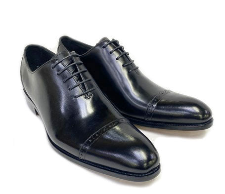 Maurice Leather Cap-Toe Oxford - Black