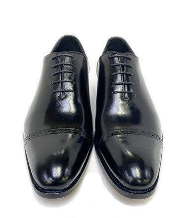 Maurice Leather Cap-Toe Oxford - Black