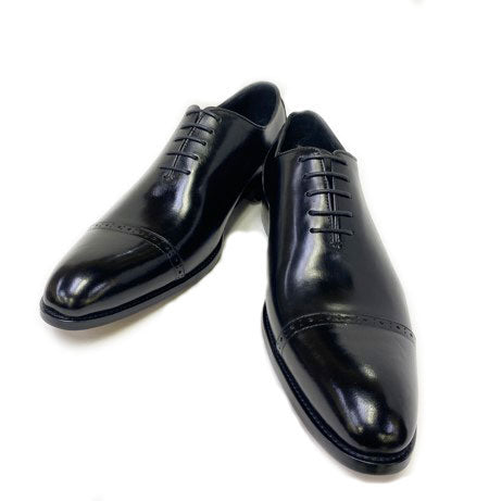 Maurice Leather Cap-Toe Oxford - Black