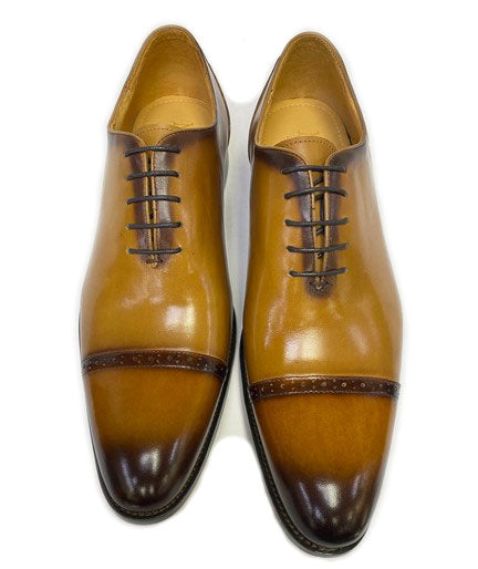 Maurice Leather Cap-Toe Oxford - Cognac