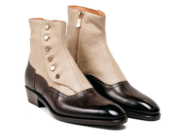 Ugo Vasare Liam Calfskin Boots - Brown/Beige
