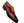 A men's slip-on wingtip shoe in dark brown leather with a gradient finish, shown against a plain white background.