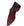 A single men's dress shoe shown from the side, featuring a glossy black leather upper and a contrasting deep burgundy-red sole with an embossed logo.