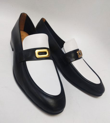 Maurice Lambskin Loafer - Black/White