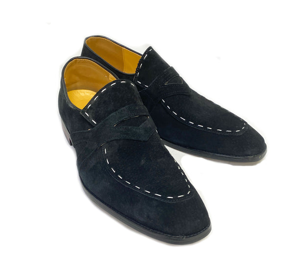 C&E Shoes Maurice Suede Loafer - Black