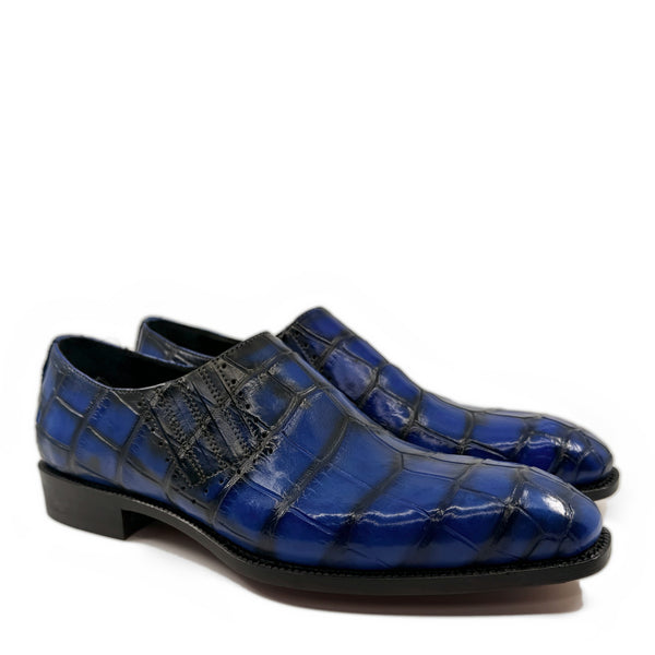 Maurice San Francisco Custom Made Alligator Shoe - Dark Blue