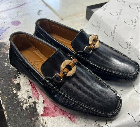 C Collection Miami Leather Driver - Charcoal