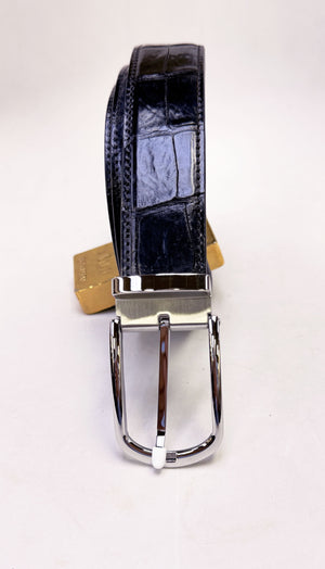 Maurice Custom Alligator Belt - Navy