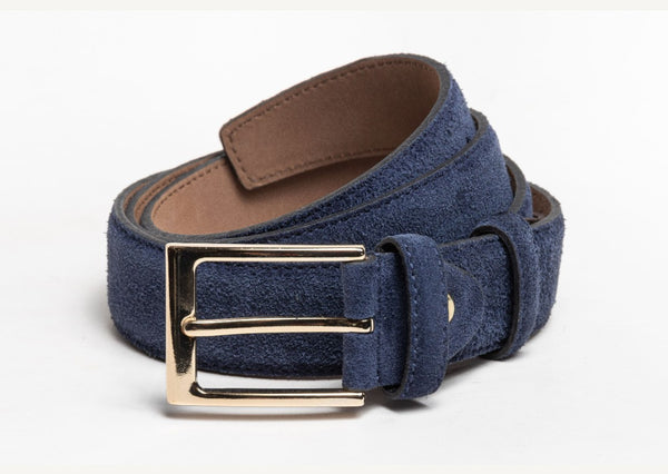 C Collection Suede Belt - Blue