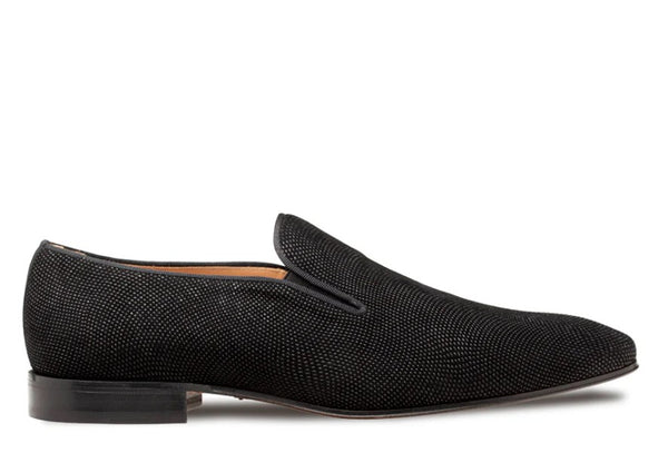 Mezlan Notte Suede Loafer - Black