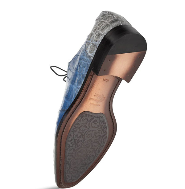 Mezlan Pueblo Crocodile Oxford - Grey/Blue