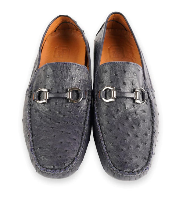Pelle Palm Beach Ostrich Driver - Navy