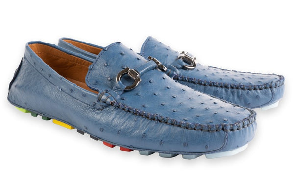 Pelle Palm Beach Ostrich Driver - Ocean/Blue