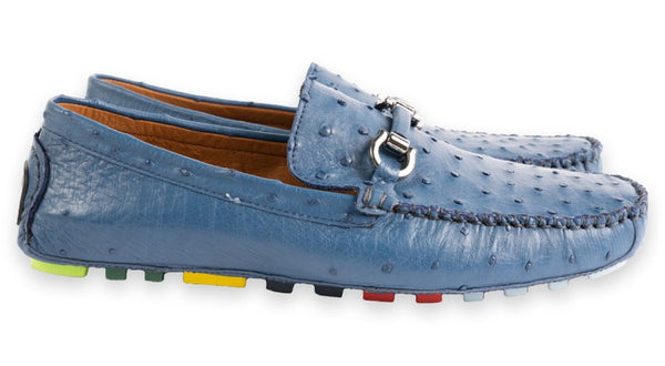 Pelle Palm Beach Ostrich Driver - Ocean/Blue