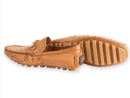 Pelle Palm Beach Ostrich Driver - Light/Tan