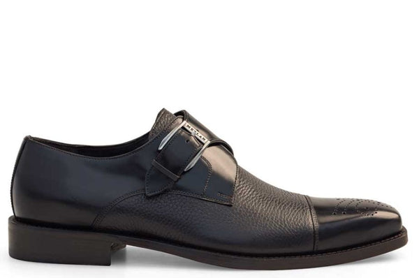 Mezlan Phoenix Calfskin Monkstrap - Brown