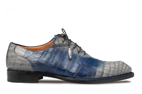 Mezlan Pueblo Crocodile Oxford - Grey/Blue