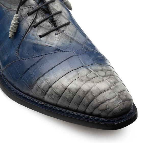 Mezlan Pueblo Crocodile Oxford - Grey/Blue