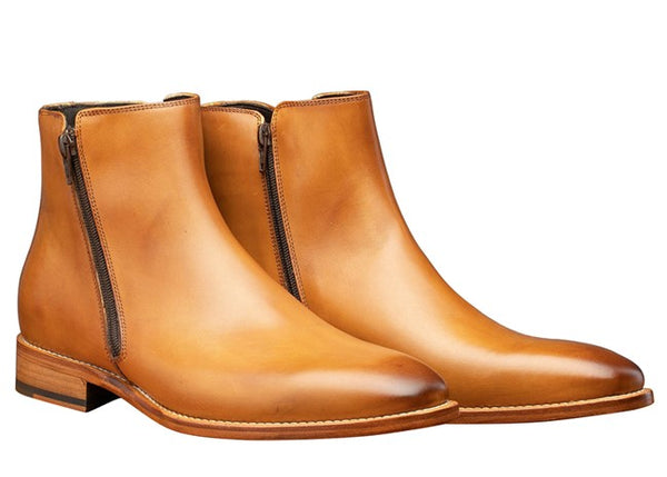 Toscana Onice Leather Dress Boot - Cognac