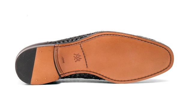 Mezlan Woven Leather Shoe - Black