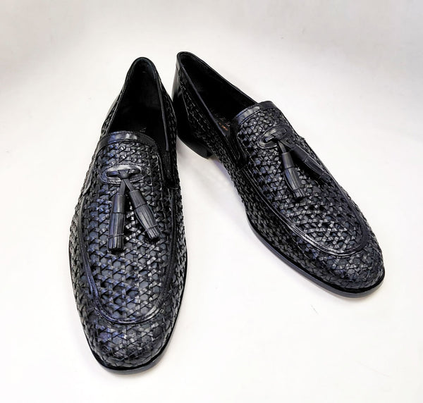Mezlan Woven Leather Shoe - Black