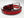 C Collection Leather/Velvet Belt - Red