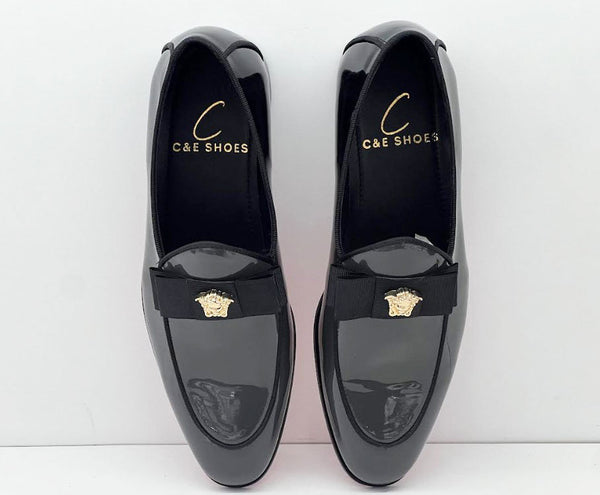 C Collection Patent Leather Loafer - Grey