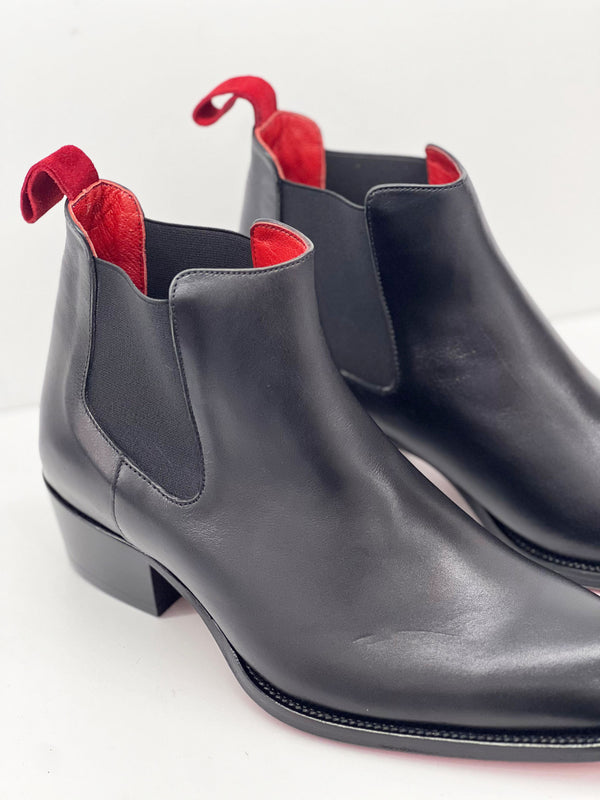 C Collection Leather Boot - Black