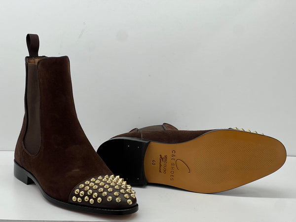 C Collection Suede Boot - Brown