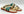 C Collection Leather Sandal - Green/Beige