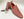 C Collection Straw Print Leather Belt - Red