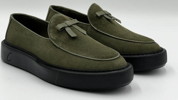 C Collection Suede Loafer - Green