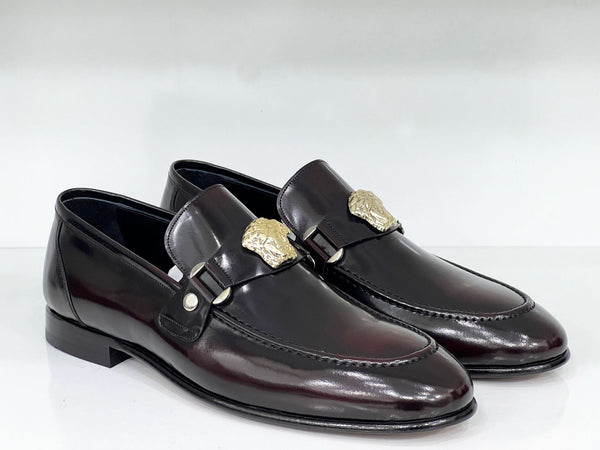 C Collection Leather Loafer - Burgundy