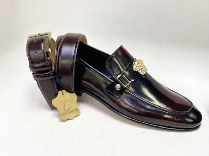 C Collection Leather Loafer - Burgundy