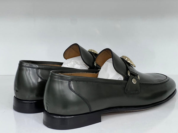 C Collection Leather Loafer - Olive