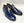 C Collection Leather Belt - Navy
