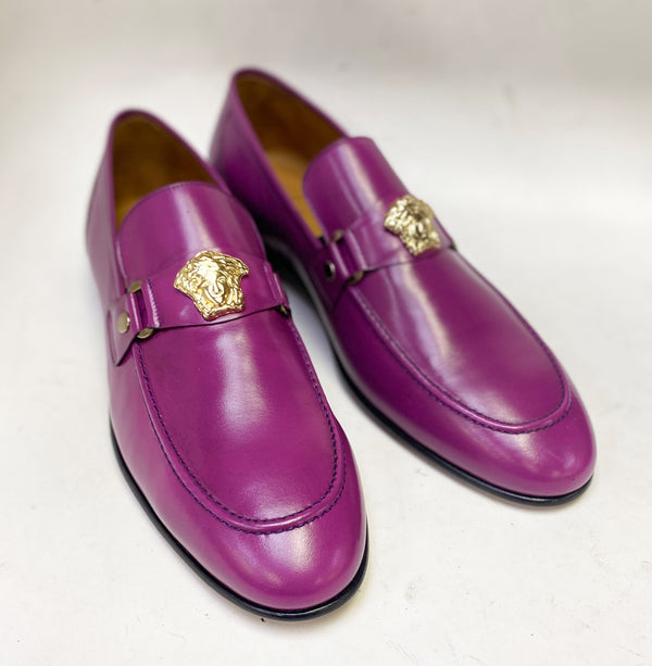 C Collection Leather Belt - Purple