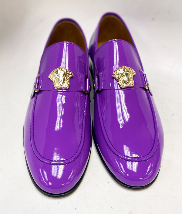 C Collection Patent Leather Belt - Purple