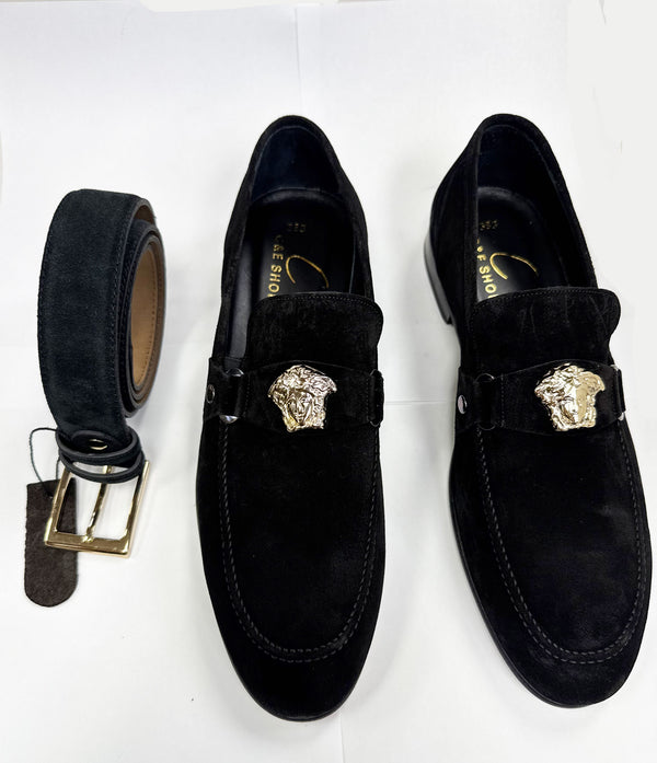 C&E Shoes C Collection Suede Loafer - Black