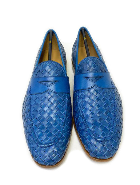 Mezlan Solomeo Woven Loafer  - Jeans