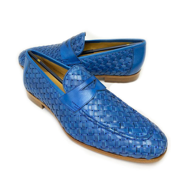 Mezlan Solomeo Woven Loafer  - Jeans