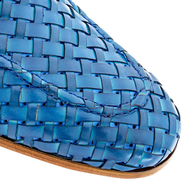 Mezlan Solomeo Woven Loafer  - Jeans