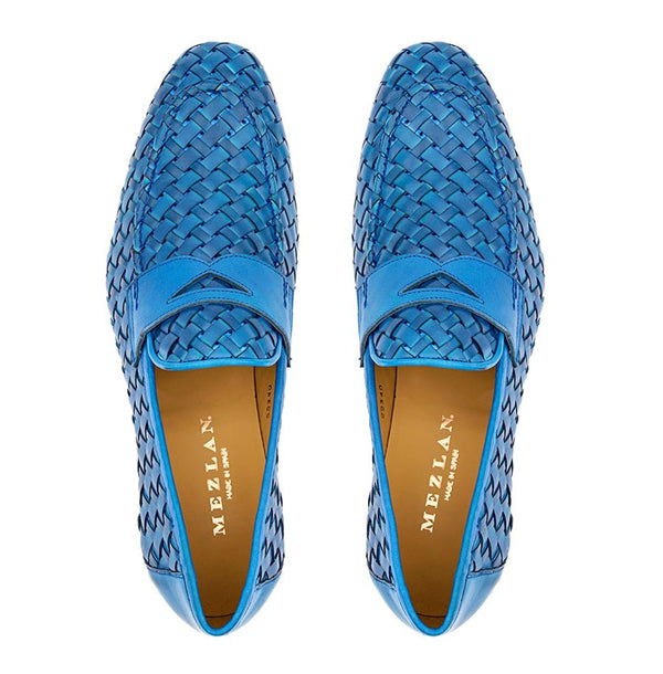 Mezlan Solomeo Woven Loafer  - Jeans