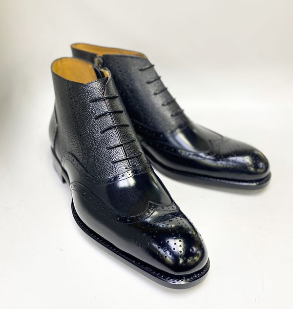 Ugo Vasare Stanford Calfskin Boot - Black